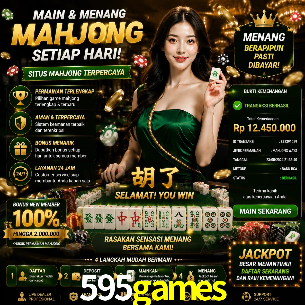 Ganhar e sacar na 595games